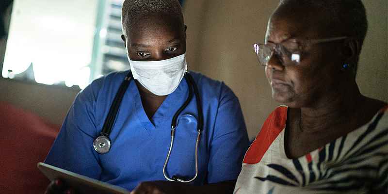 Image of a doctor and patient